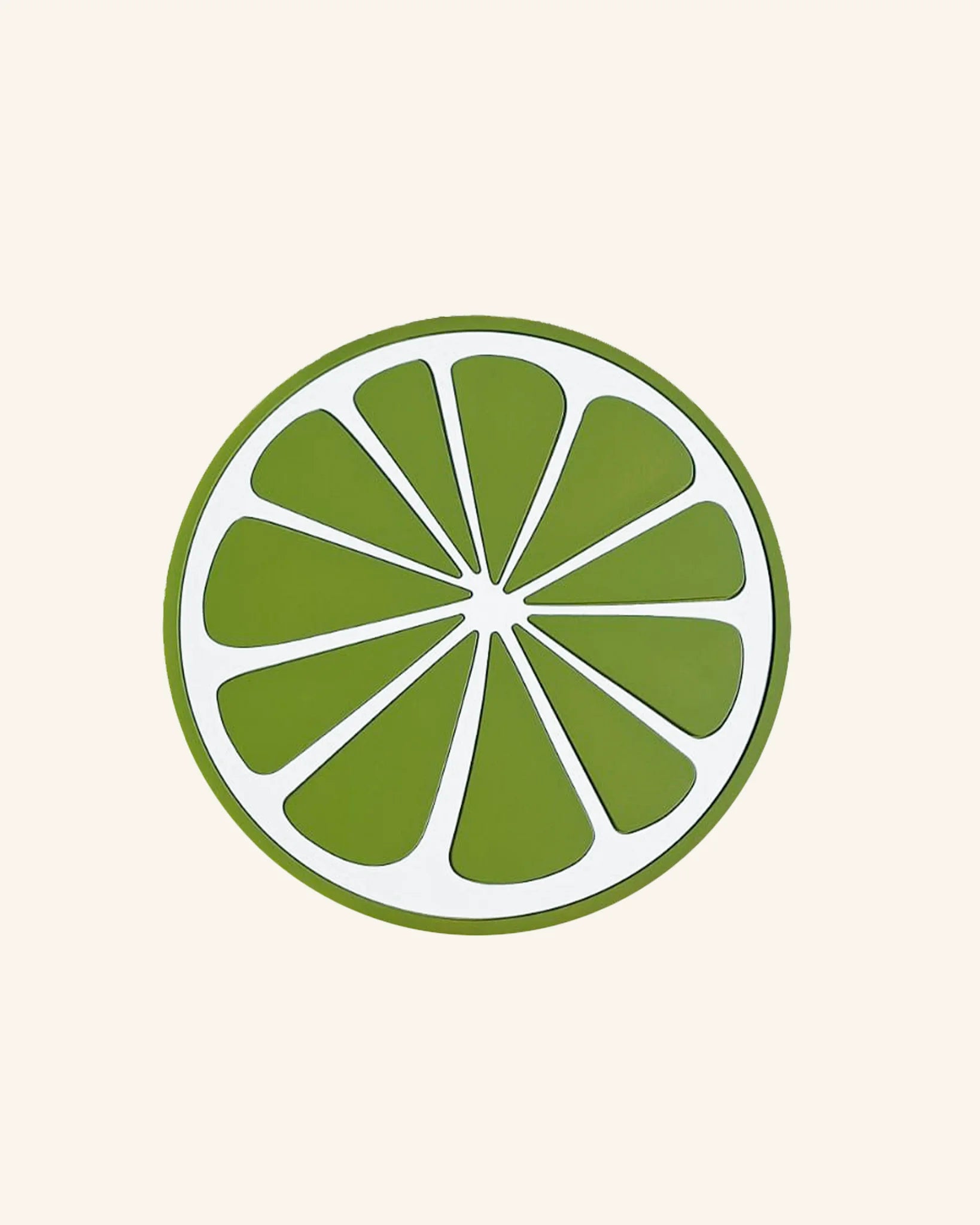 Plato giratorio artesanal Bittoele modelo gajitos lime fondo blanco