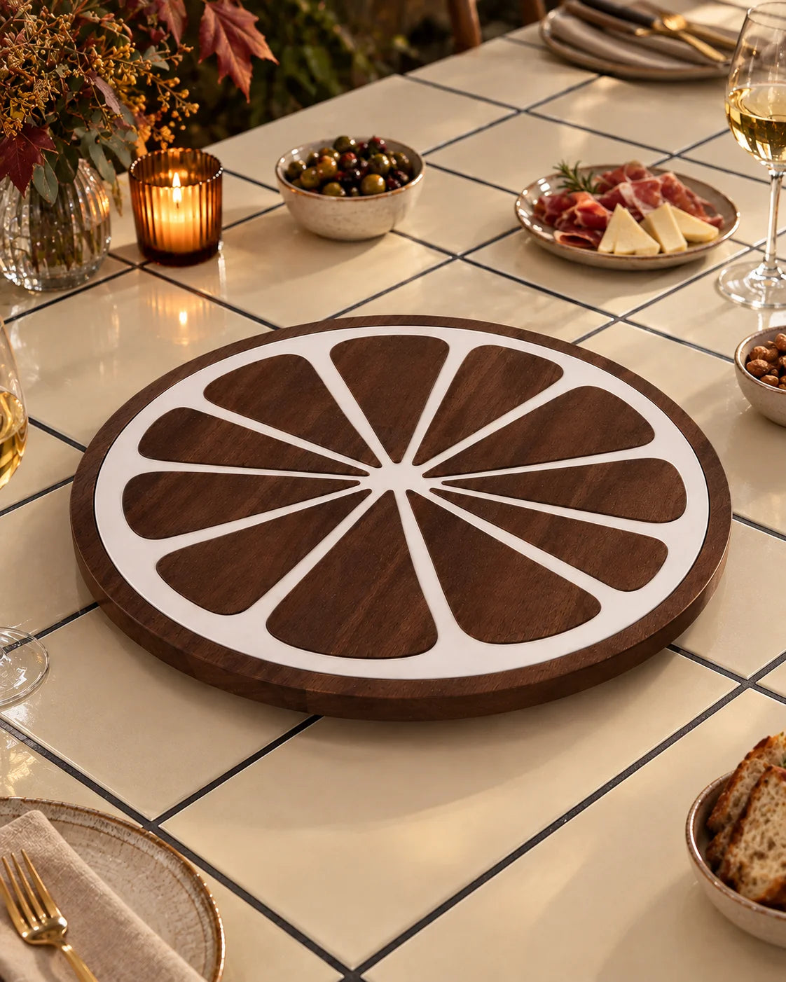 SANTOMERA edición limitada otoño plato giratorio artesanal madera – Bittoele